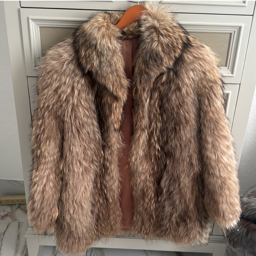 Genuine Fox Fur Jacket Size Large